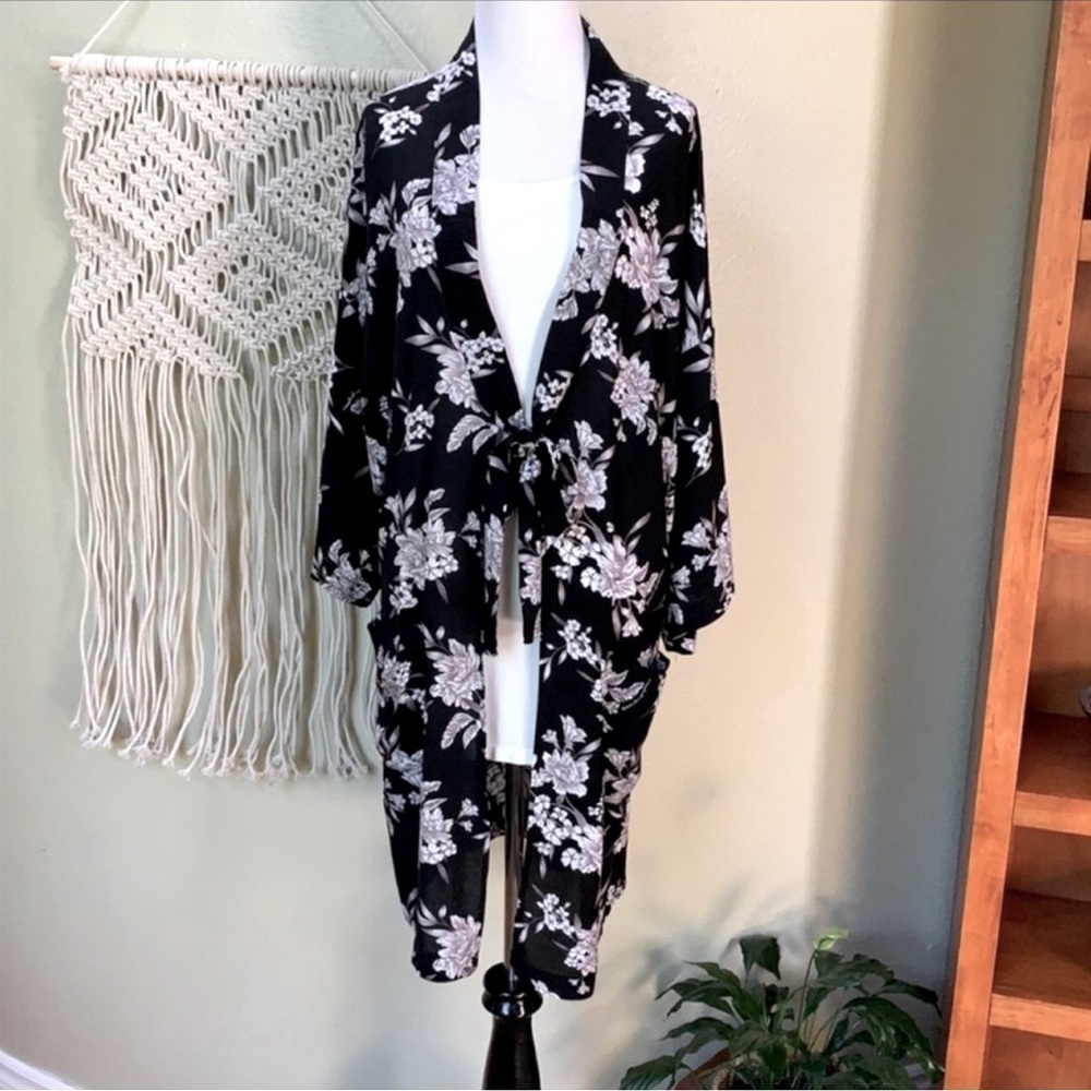 Spiritual gangster brand floral kimono robe coverup - Picture 4 of 9